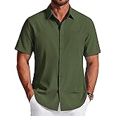 COOFANDY Men's Short Sleeve Dress Shirts Wrinkle Free Casual Button Down Shirts with Pocket