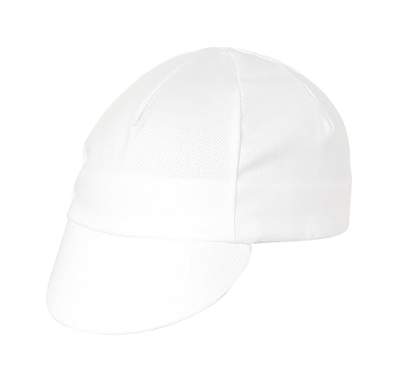 white cycling cap
