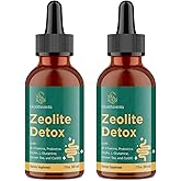 Glorithiventa Zeolite Detox for Adults, Zeolite Liquid Drops with Vitamin B, Probiotic Blend, Gentle Detox for Adults, Energy, Gut, Focus - 4 Fl Oz (2 Bottles)