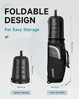Findway Golf Travel Bag with Wheels Waterproof 50in+ ABS Top Case view 7