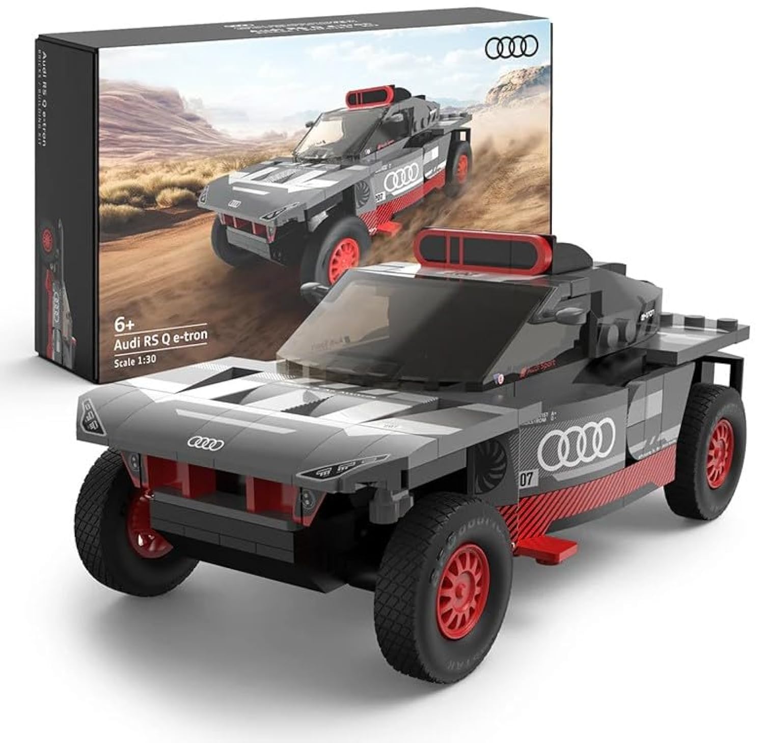 CMJ RC Cars Officially Licensed 1:30 Scale Audi RS Q e-tron Model Building Kit – 376 Piece Audi RS Q e-tron Vehicle Collectible Construction Set Gift for Kids and Adults