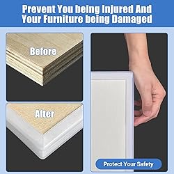 Clear Rubber Edge Trim, White Color Self-Adhesive