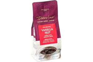 Teeccino Vanilla Nut Chicory Coffee Alternative - 11 Ounce - Ground Herbal Coffee That’s Prebiotic, Caffeine Free & Acid Free, Medium Roast
