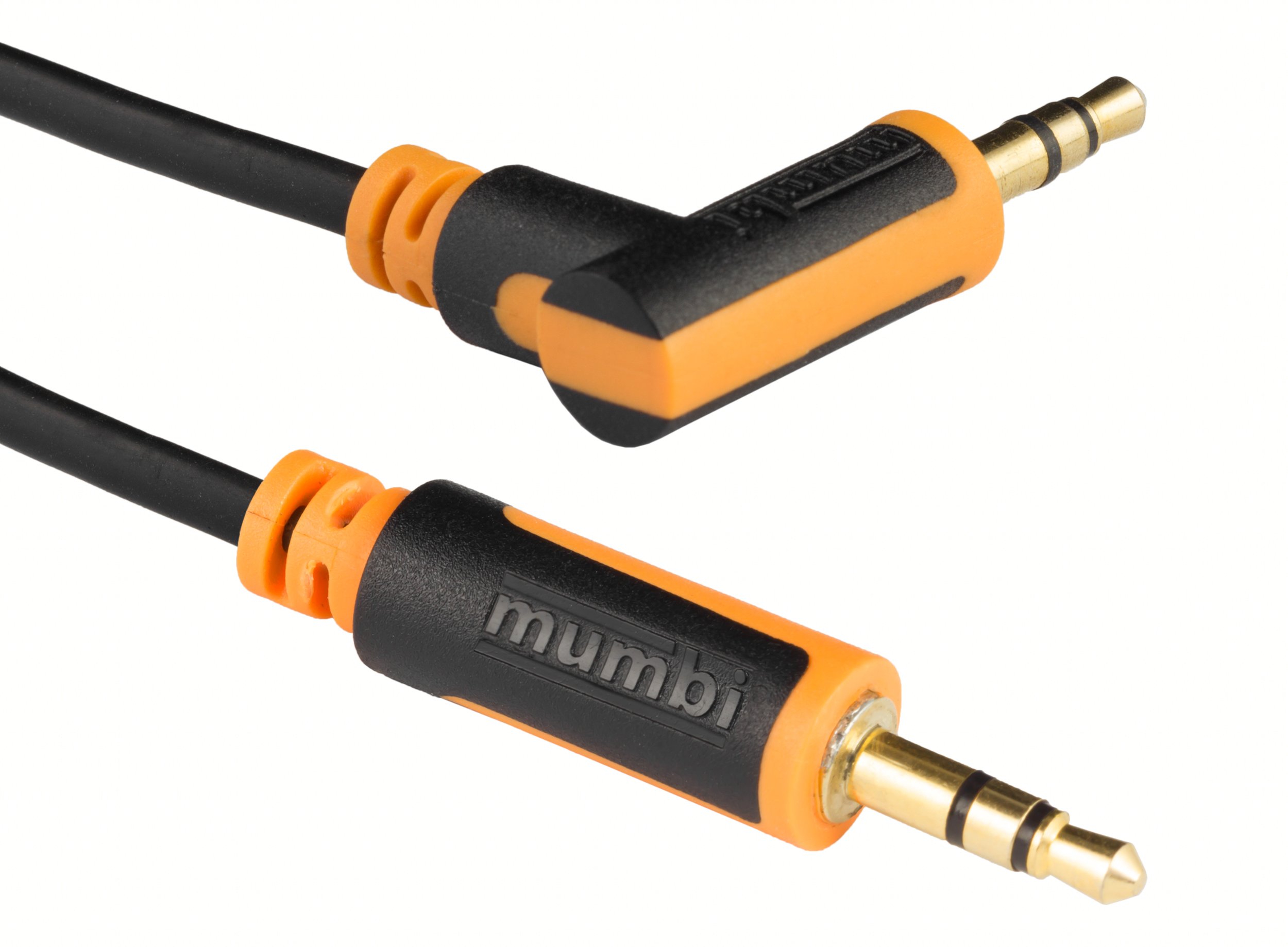 mumbi Audio Cable 3.5 mm Jack to 3.5 mm Jack 90 ° Angle 24 K Gold Plated Connectors 50 cm