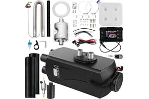 Colinktool 8KW Diesel Air Heater, 10L Tank, Diesel Heater 12V, Muffler, Diesel Parking Heater with LCD Thermostat Monitor & R
