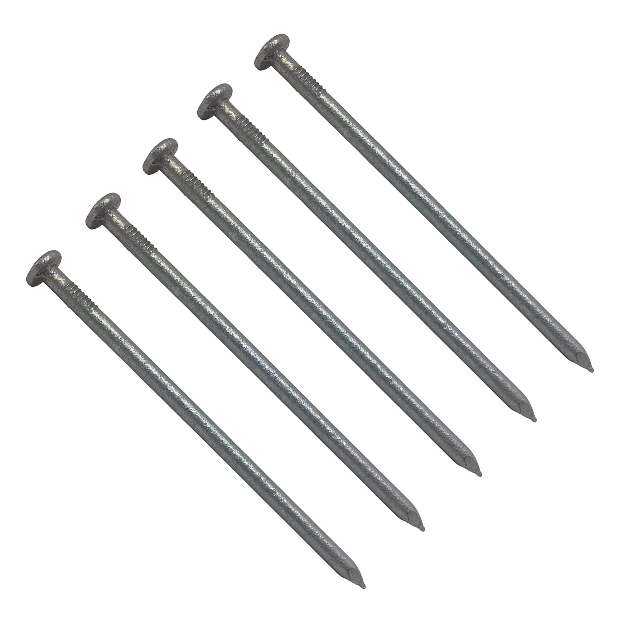 TERF® 100mm X 4.50mm Galvanised Round Wire Nails 100mm (4 inch) X 4.50mm Round Nail For Soft and Hard Timber Wood Joinery Construction Furniture Craft Decking Fence Multi Purpose - Pack of 30