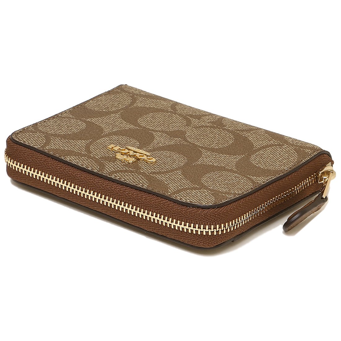 Small Double Zip Around Wallet In Signature Canvas Literacy Basics