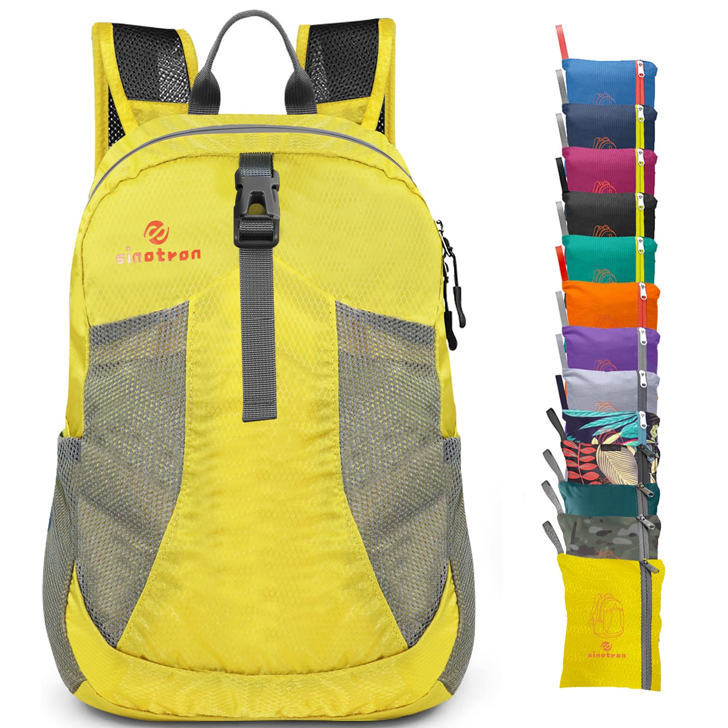 Photo 1 of sinotron 22L Lightweight Packable Hiking Backpack, Small Hiking Backpack Day Pack for Women Men Travel Camping Vacation (yellow)