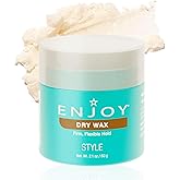 Enjoy Dry Wax - Non Greasy Pliable Texture Hair Wax - Firm Flexible Hold Natural Matte Finish (2.1 Oz)