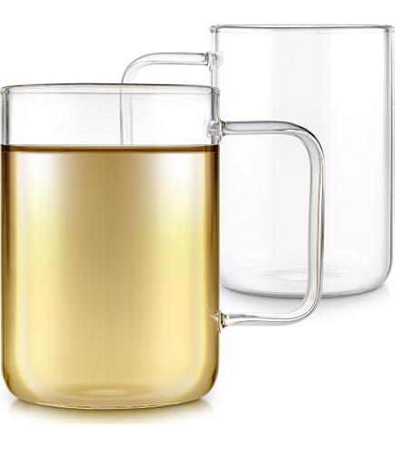 Amazon.com: ZMZKKLL Large Glass Coffee Mugs, 20 oz Glass Coffee Cups Set of  2, Clear Borosilicate Glass Mugs with Handles for Cappuccino, Tea, Latte,  Hot/Cold Beverages, Wine, Americano : Home & Kitchen