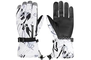 Azarxis Kids Snow Ski Gloves, Children Winter Waterproof Windproof Warm Touchscreen Snowboard Gloves for Boys & Girls