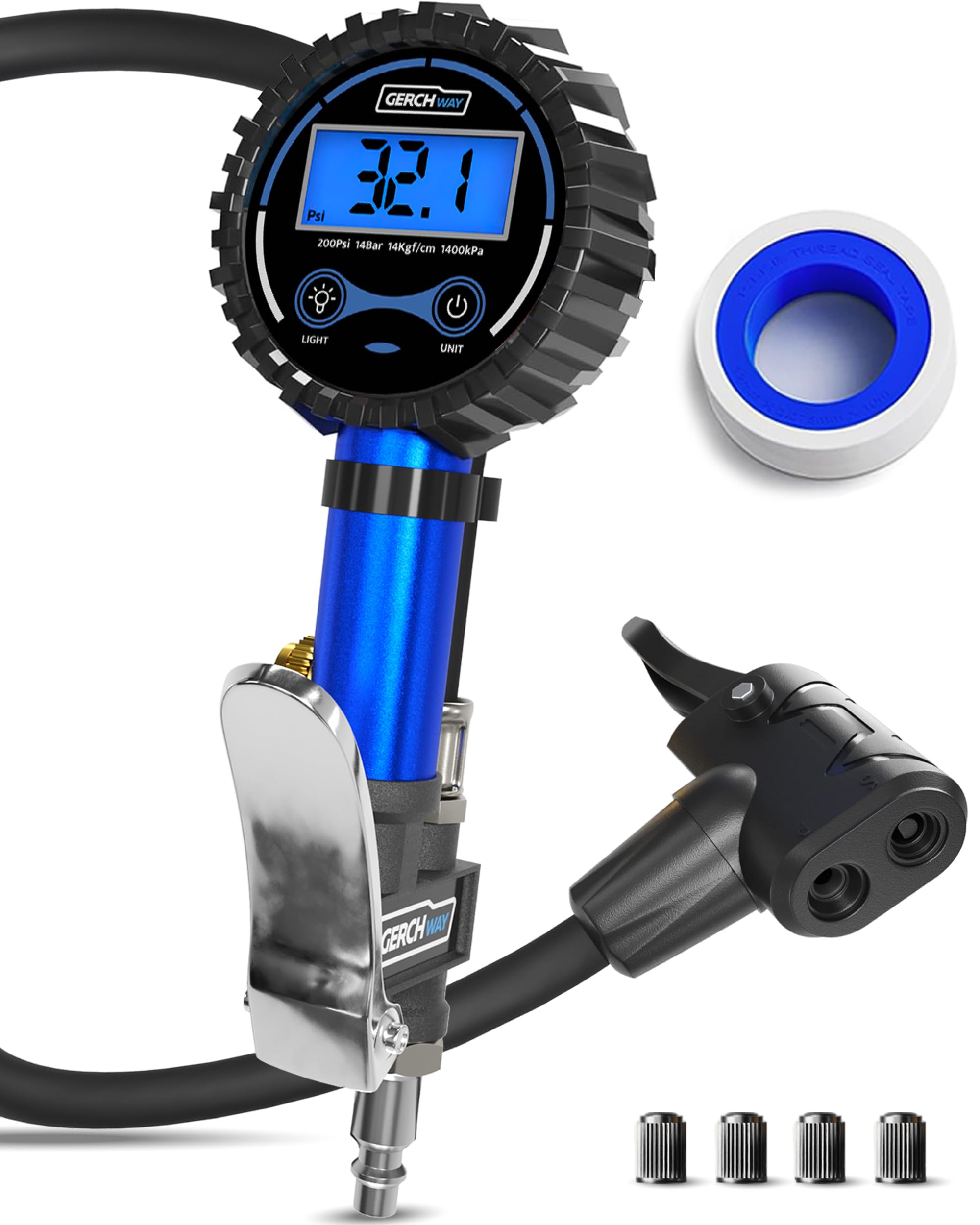 Presta Valve Air Pressure Gaugenull