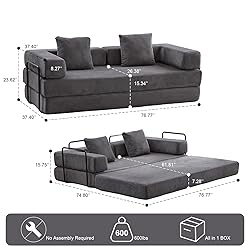 Convertible Sleeper Sofa Bed, Compression Folding
