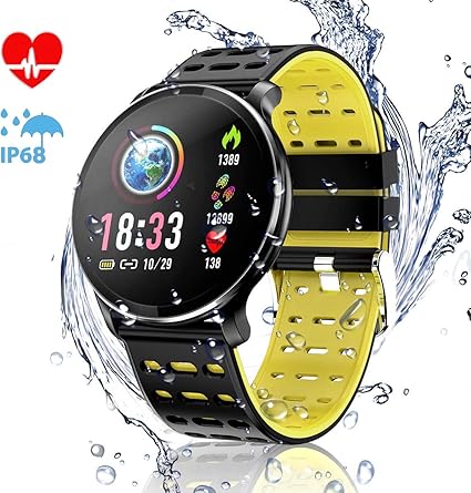 CanMixs Smart Watch with Heart Rate Monitor IP67 Waterproof Sports Fitness Tracker Watches for Men Women Kids Gifts CM10 Smartwatch Compatible for ...