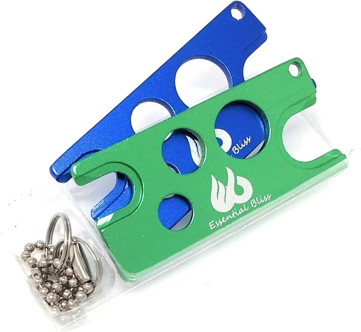 Essential Oil Tool by Essential Bliss - Universal Metal Key Tool Opener and Remover for Bottle Caps and Roller Bottles, Twin Pack