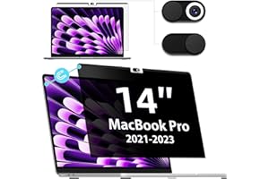 IPROKKO Privacy Screen MacBook Pro 14 Inch (2021-2023, M1, M2, M3-A2918 A2992 A2442 A2779), Magnetic Removable Matte Anti Blue Light Glare Filter 14in Privacy Screen Protector Compatible with Mac Pro 14.2"