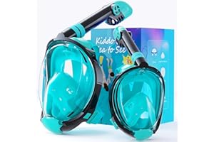 Greatever G2 Adults Kids Full Face Snorkel Mask 2 Pcs,Snorkeling Gear with Latest Dry Top System,Foldable 180 Degree Panoramic View,Safe Breathing,Anti-Leak&Anti-Fog Snorkeling Mask with Camera Mount