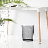 Tebery 4 Pack Mesh Waste Paper Bin 12 Litre Black Metal Mesh Wastebasket view 9