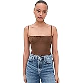 Good American Women's Mesh Bustier Thong Bodysuit