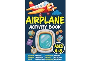 Airplane Activity Book for Kids Ages 4-8: Fun Travel Games, Mazes, Dot-to-Dots, Word Searches, Sudoku, and More to Keep Kids 
