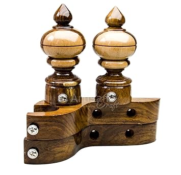Buy Artisans Craft Bracket Wooden 2 Pcs Curtain Rod Ends Finials