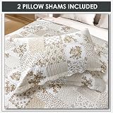 Emma Barclay Cotswold Quilted Patchwork Bedspread Set Natural Double view 6