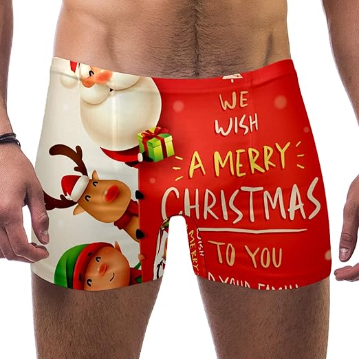 Mannen Zwembroek Korte Kerst Kerstman Herten Elf Frineds Vierkante Been