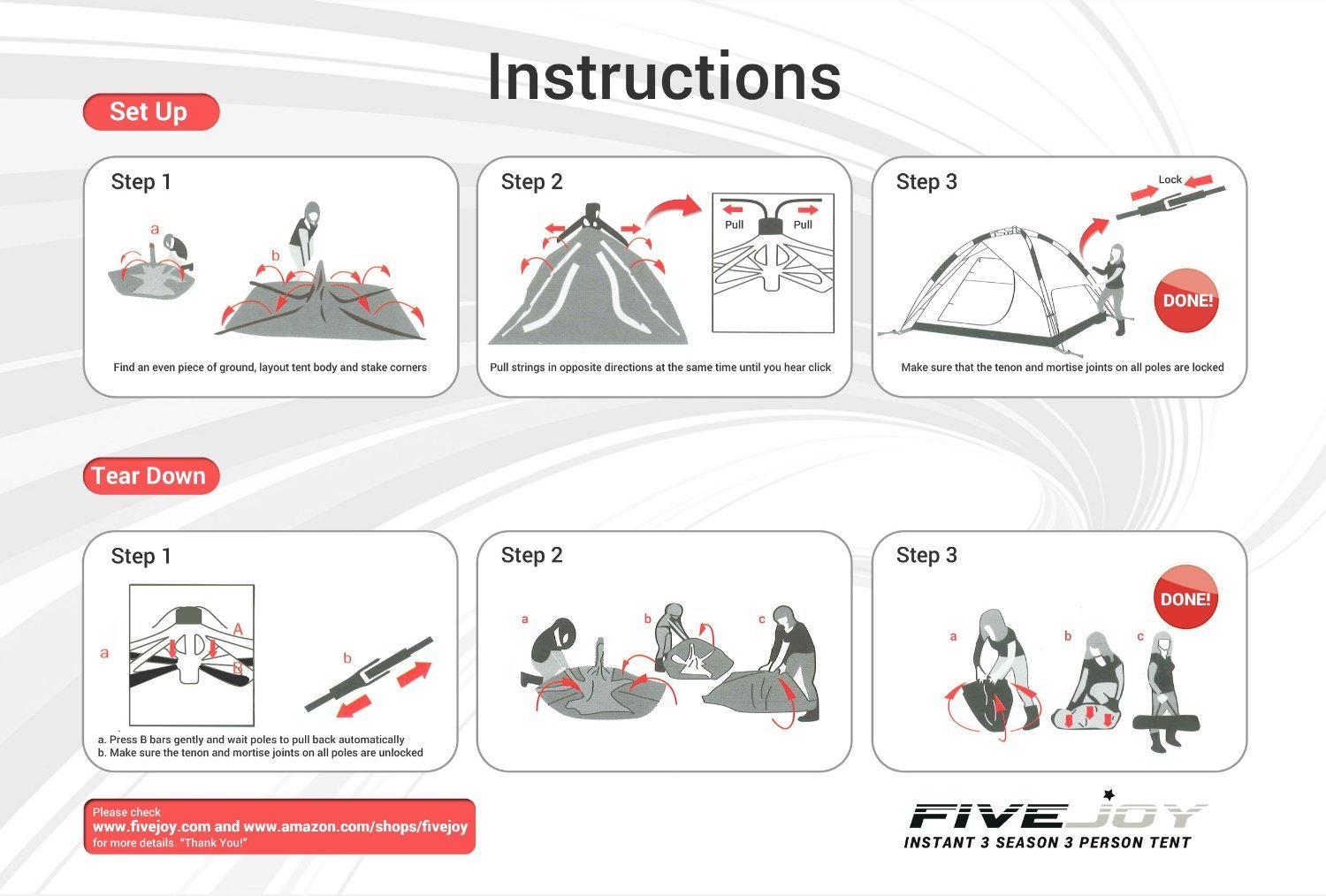 a camel how tent to assemble Instant 3 Wall FiveJoy Person  3 Double Dome Season Tent