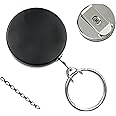 Heavy Duty All Metal Badge Reel with Chain Link Retractor Pull & Split Key Ring - Retractable Keychain with Steel Belt Clip for Duty Belt ID Badge, Multiple Keys & Small Tools by Specialist ID