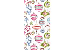 Boston International Rosanne Beck 3-Ply Paper Napkins, 16-Count Guest Size, Merry Vintage Ornaments