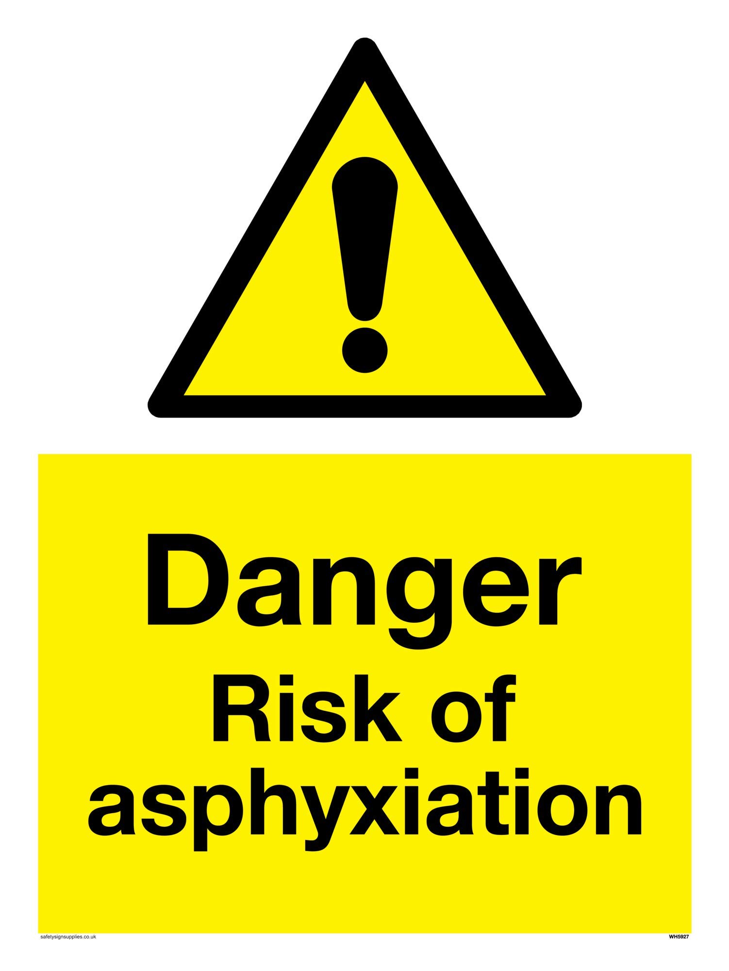 Danger risk of asphyxiation