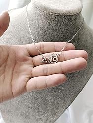 MICOMAKA Birth Year Number with Crown Necklace,Old