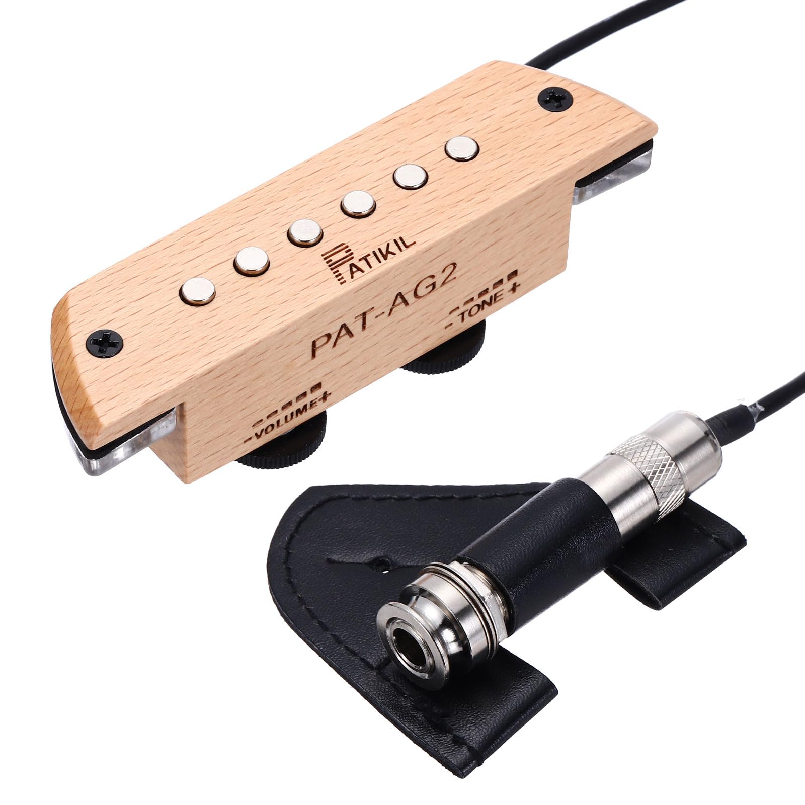Photo 1 of PATIKIL Acoustic Guitar Pickup, Passive Guitar Pickups Volume Timbre Control