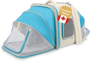 PORT ATLAS Expandable Cat Carrier Backpack, Airline Approved Lightweight & Durable Pet Travel Bag for Cats and Small Dogs up 