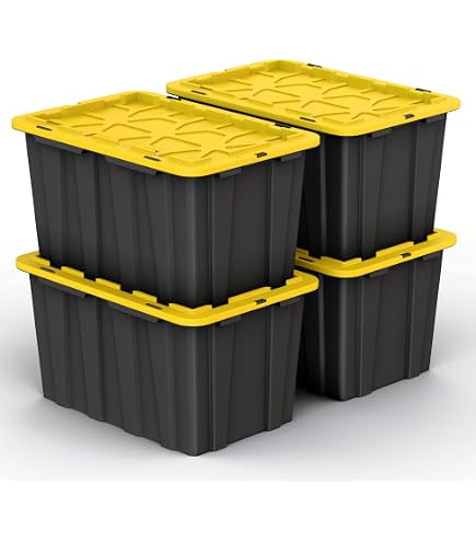 Amazon.com: Alvanhqw 27 Gallon Plastic Storage Container with Snap