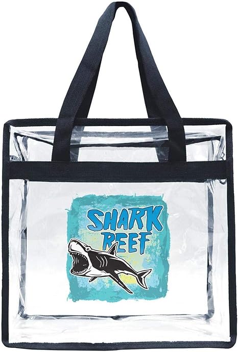 Zhdashaiff Drawstring Clear Bags Shark Week Decorations Printing