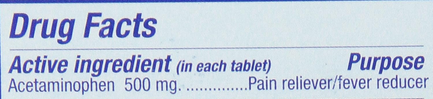 PhysiciansCare Non Aspirin Acetaminophen Pain Reliever Medication (Compare to Tylenol), 50 Doses: Health & Personal Care