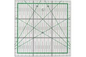 WAHEWUD Acrylic Quilting Ruler 6x6 Inch Square Sewing Patchwork Template with Precise Grid Lines for Fabric Cutting and Craft