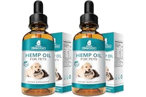 MAXHEMP Pet Hemp Oil for Dogs Cats (2 Pack) Joint Pain Support Anxiety Stress Cough Inflammation Relief Skin Arthritis Care Supplement Dog Cat Hemp Drops Tincture (Flavorless)
