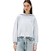 Tommy Jeans Women's Medium Weight Cropped Hoodies With Front Tie Detail