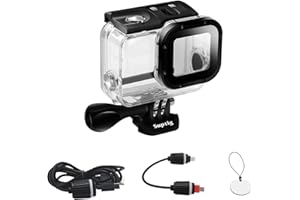 Suptig Replacement Waterproof Case Protective Housing Compatible for GoPro Hero 7 Black Hero 5 Gopro Hero 6 for Underwater Charge Use Water Resistant up to 164ft (50m)