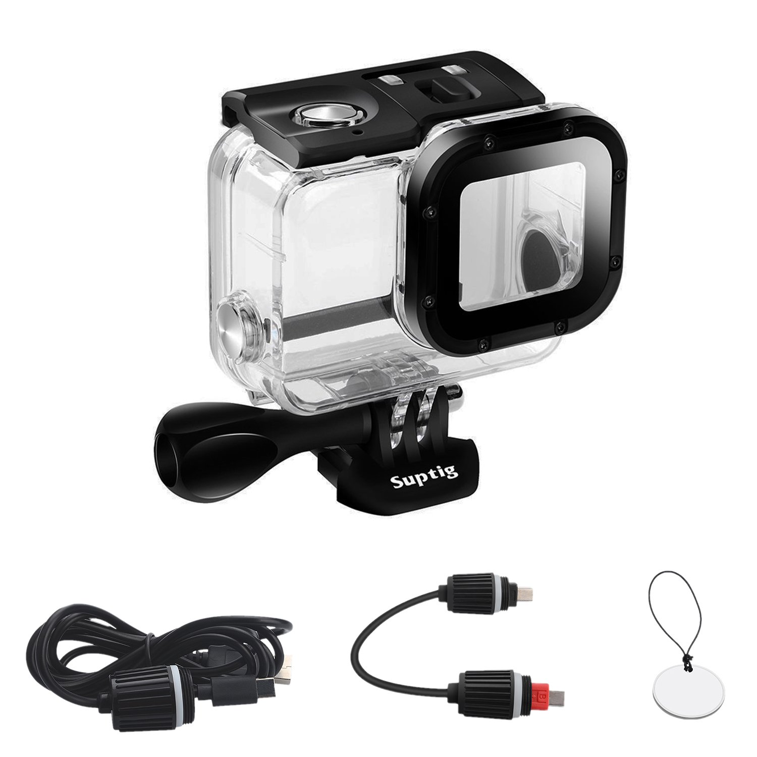 Suptig Waterproof Case for Gopro Hero 7, 6, 5 & 2018 - Underwater Dive Housing to 164ft (50 Meters)