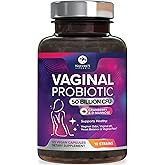 Vaginal Probiotics for Women pH Balance with Prebiotics - 50 Billion CFU - 10 Unique Feminine Strains, Cranberry & D-Mannose for Women's Probiotic Vag Health, Supplement Bottled in USA - 120 Capsules