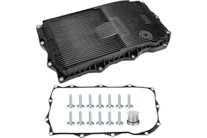 GEARCESS Transmission Oil Pan with Gasket Drain Plug Fit for Ram 1500 2500 3500 & Fit for Jeep Grand Cherokee & Fit for Dodge Charger, Challenger, Charger & Fit for Chrysler 300, 8 Speed Transmission