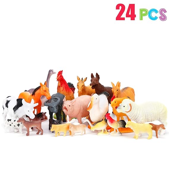 plastic farmyard animals