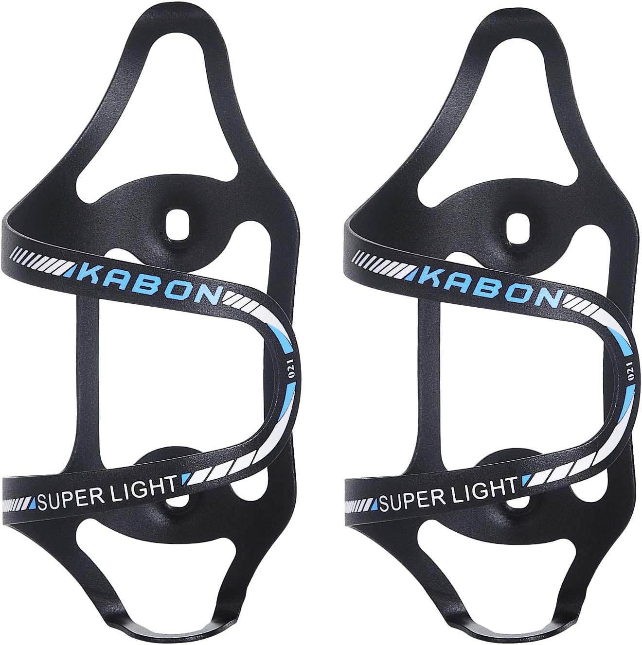 KABON Bike Water Bottle Holder, Lightweight Bicycle Alloy Aluminum Side Load Water Bottle Cage Brackets for Road Bike MTB (Blue-2pcs)