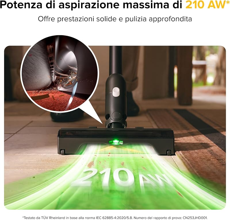 H60 Ultra Aspirapolvere Senza Fili, 210AW scopa elettrica, 90 min