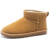 Bruno Marc Men's Winter Boots Cozy Suede Leather Cold Weather Outdoor Casual Warm FuzzyClasic Short Boots