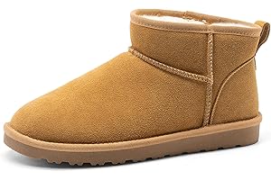 Bruno Marc Men's Winter Snow Boots FuzzyGo Cozy Suede Leather Cold Weather Warm Outdoor Casual Ankle Boots