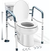 Medical king Toilet Safety Rail - Adjustable Detachable Toilet Safety Frame with Handles Heavy-Duty Toilet Safety Rails Stand